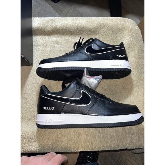 Nike Urbanstar x Air Force 1 \'07 LX Hello Pack Black And White Cz0327-001 Sz 13 main image 16